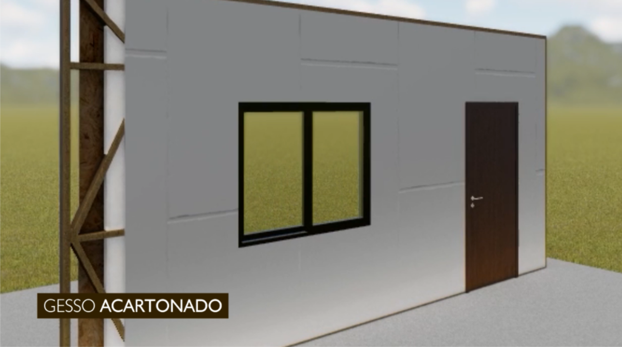 Imagem Paredes em Wood Frame. Saiba como são feitas.